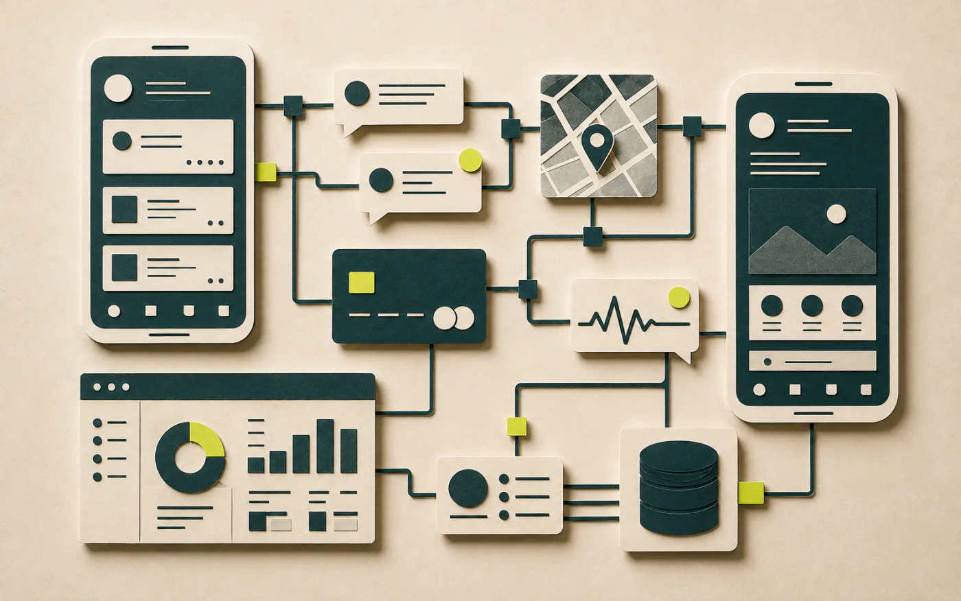 Modular paper blueprint for payments, realtime, maps, and an admin panel